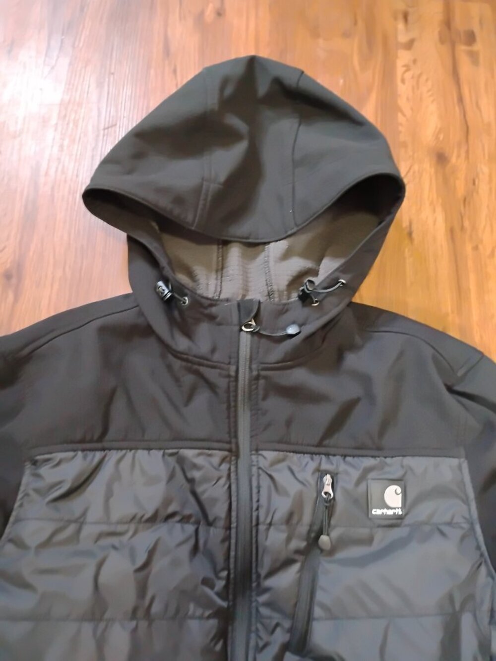 Carhartt J294 BLK Soft Shell Hybrid Hooded Jacket Coat Parka